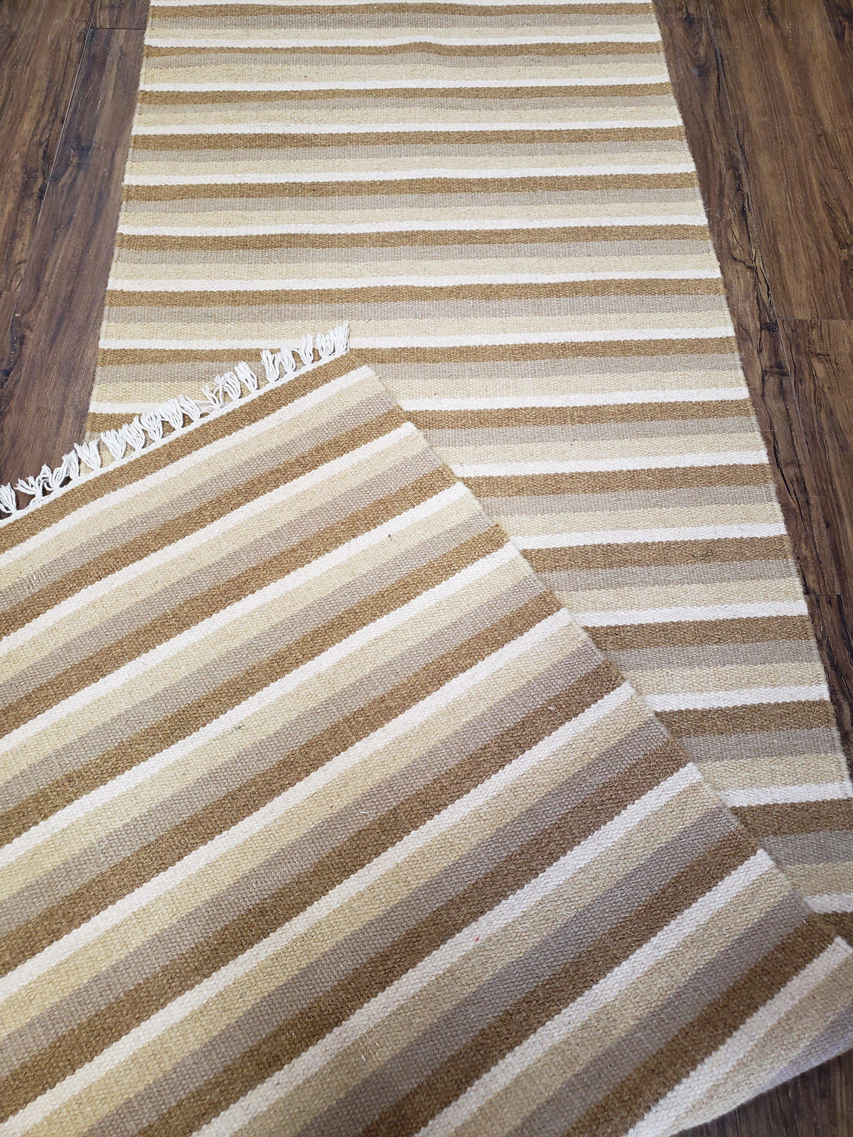 Striped Runner Rug, Flatweave Runner Rug, Hallway Runner, 15 ft Carpet Runner for Hall, Earth Tone Colors, Handmade Hand Woven Farmhouse Rug - Jewel Rugs, view 10