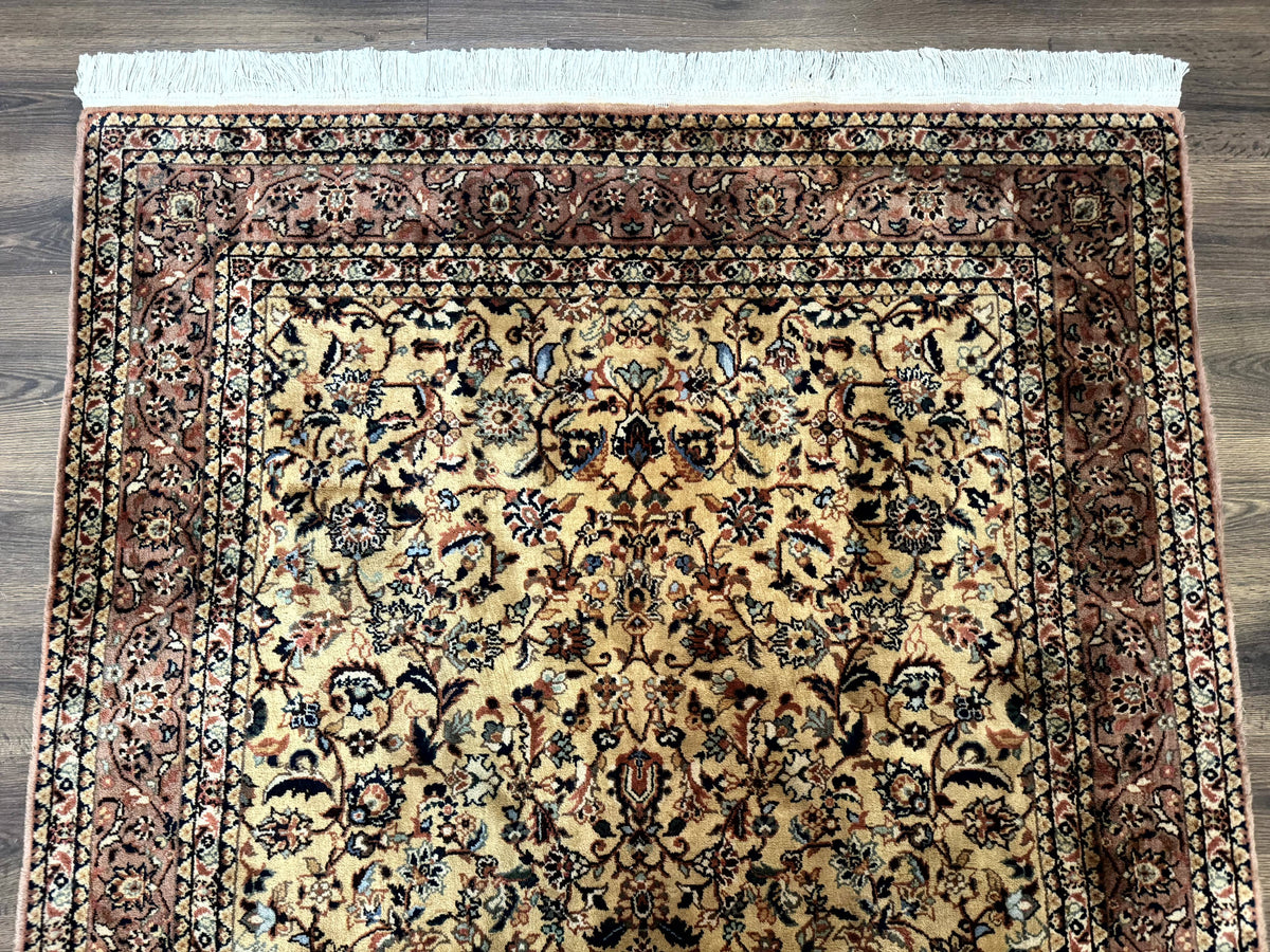 Indo Persian Rug 5x8, Light Tan/Camel, Allover Design - Jewel Rugs, view 3