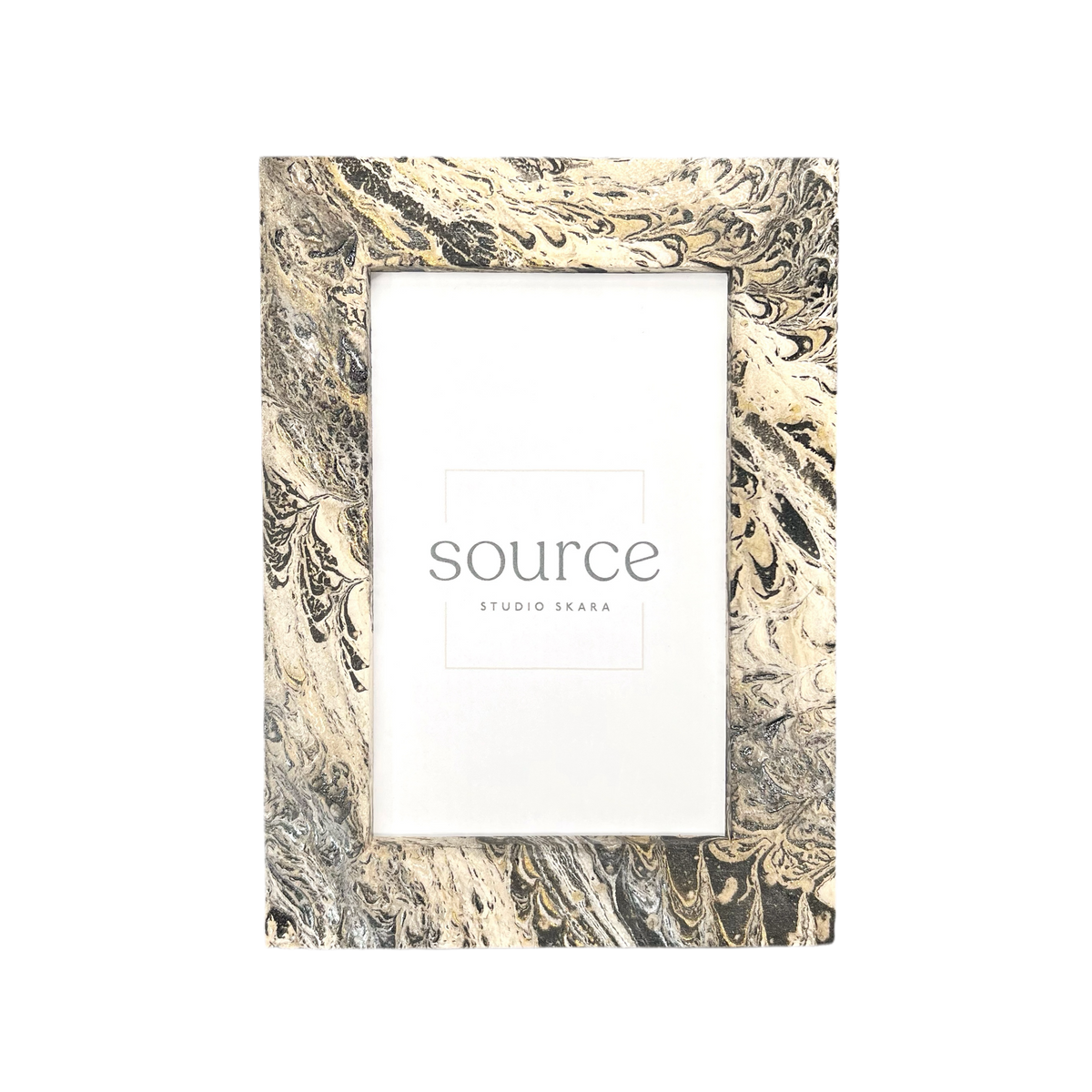 Neue Hand Marbled Wood Picture Frame (4x6) - Source by Studio Skara