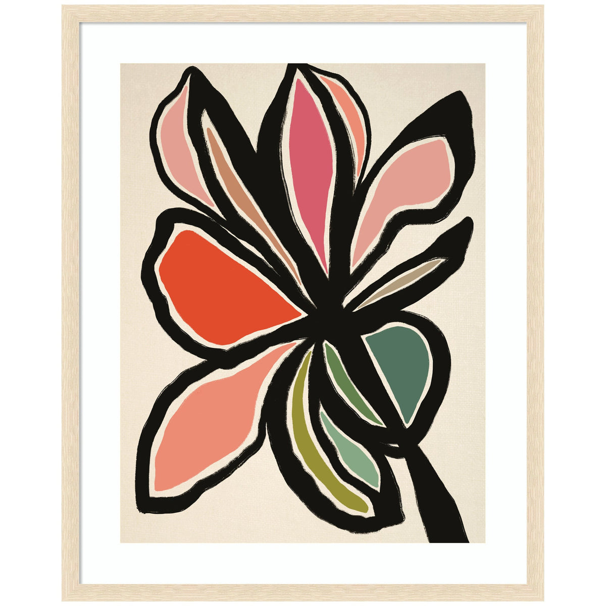 Framed Art Midnight Floral 1 by Alicia Bock