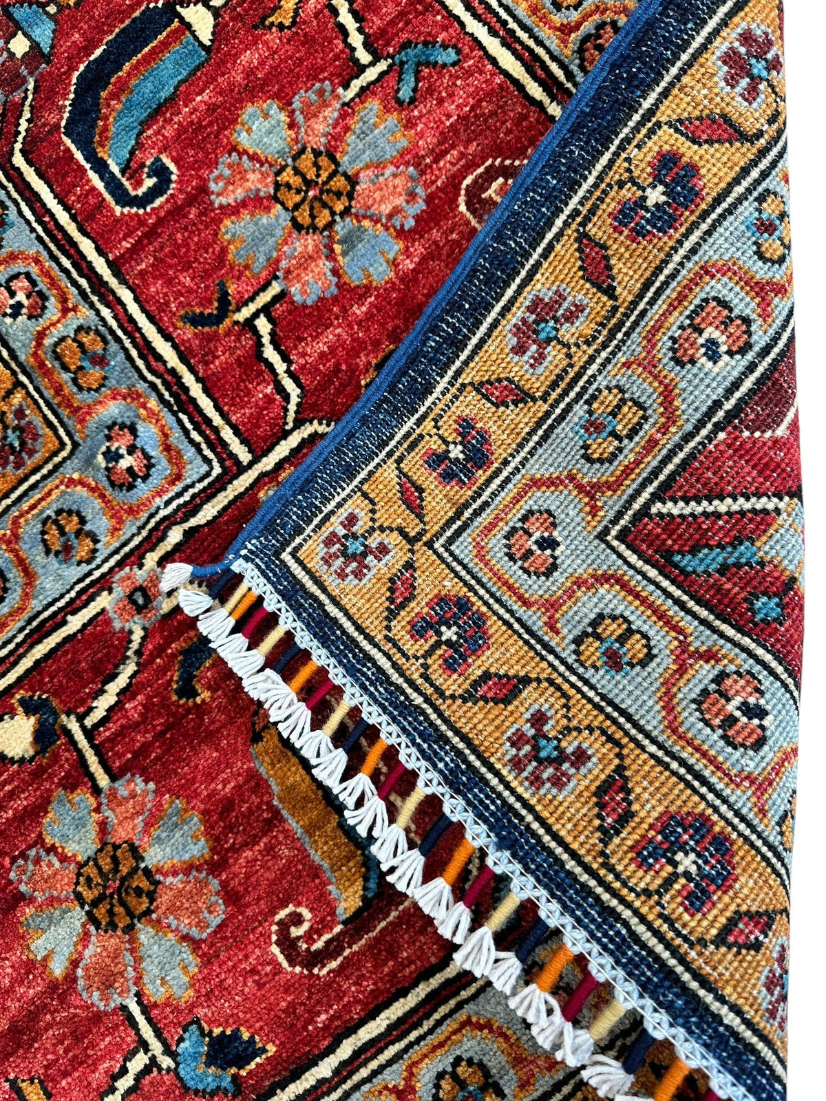 Afghan Bidjar Rug 9x12 | Navy, Red & Gold | Hand-Knotted Wool - Rugistan, view 13
