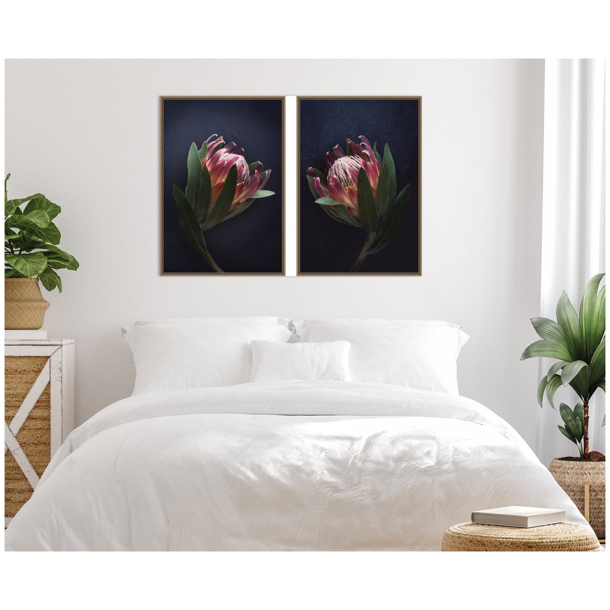 Moody ProteaNo. 1 & No. 2 2 Piece Framed Canvas Wall Art Set by Emiko and Mark Franzen F2 Images