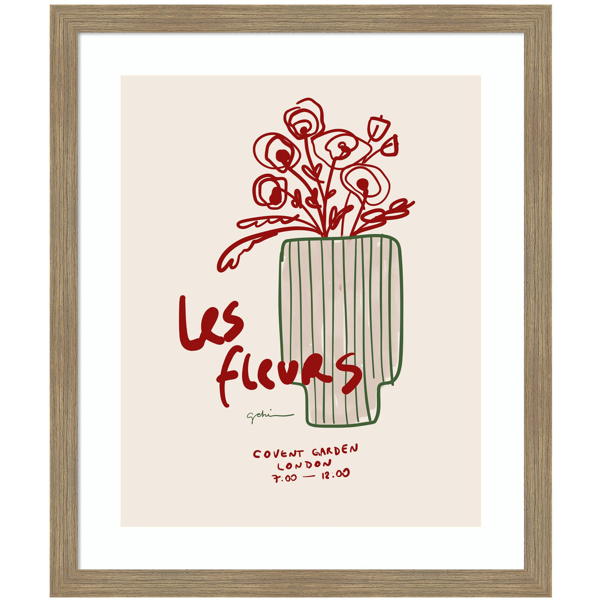 Les Fleurs by Gabrielly Guedes Framed Wall Art Print