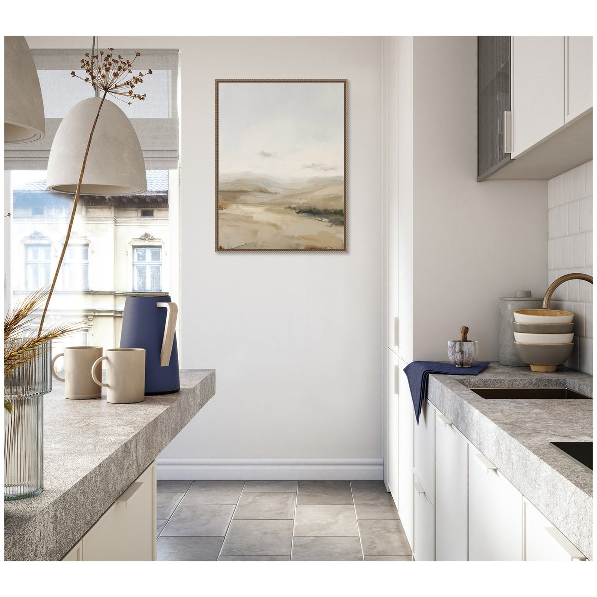 Fading Fields I by Amy Lighthall Framed Canvas Wall Art Print