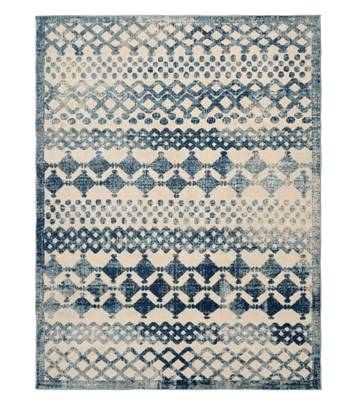 Modern Rug 8x10, Abstract Rug, Oat and Blue, Raised Pattern, Modway Rug Collection - Jewel Rugs