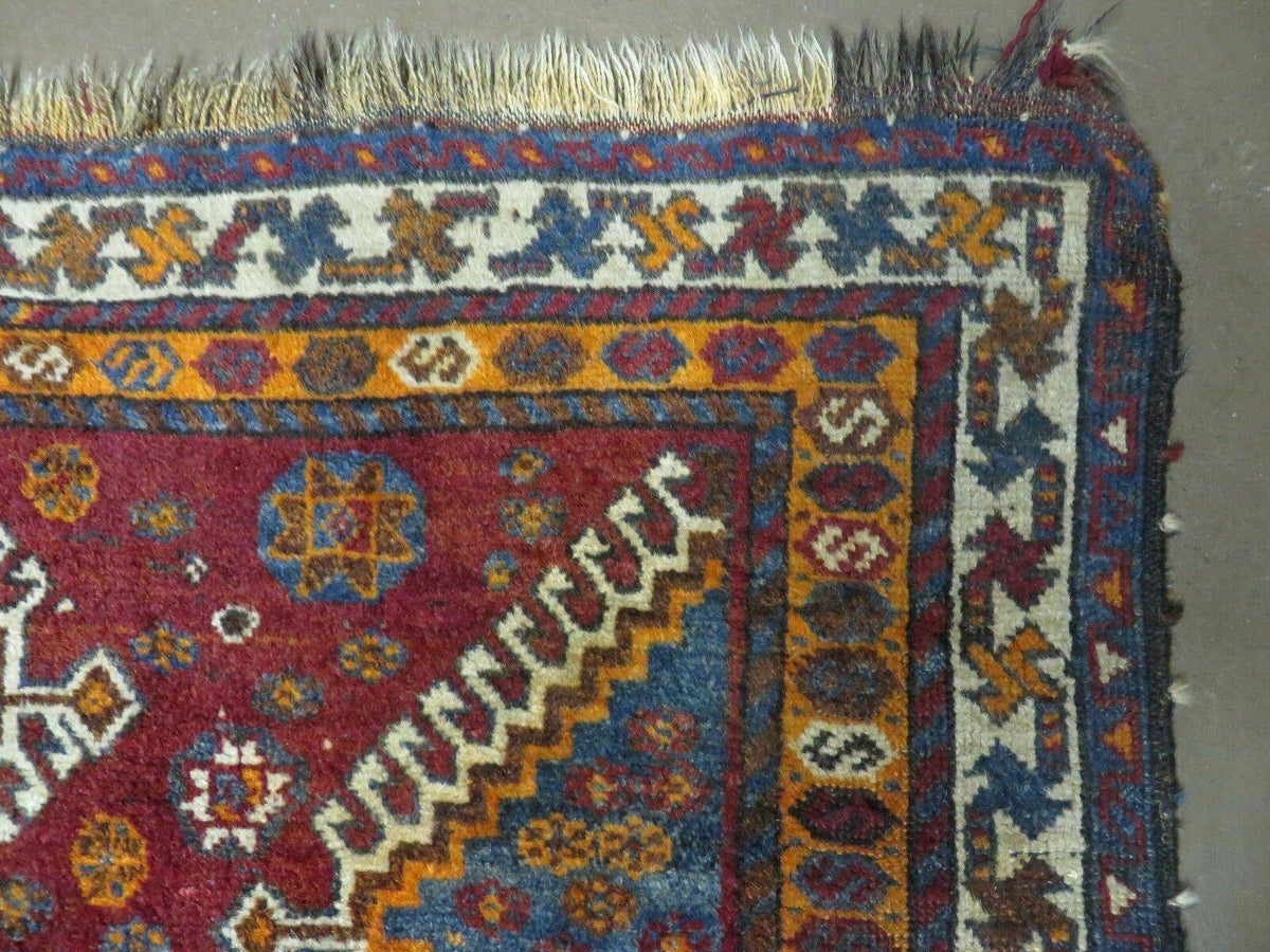4' X 7' Antique Handmade Tribal Turkish Wool Rug Nice - Jewel Rugs, view 8
