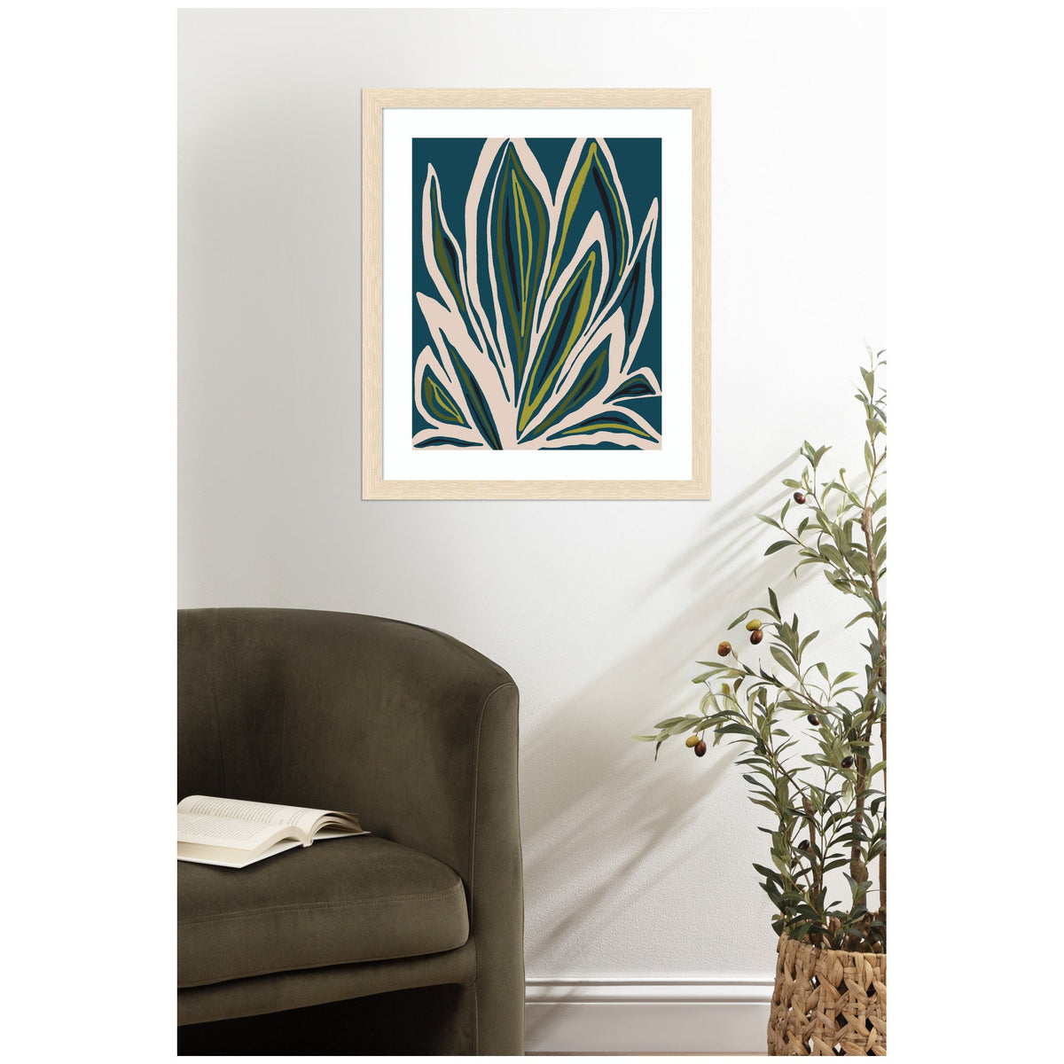 Framed Art Blue Flora 1 by Alicia Bock