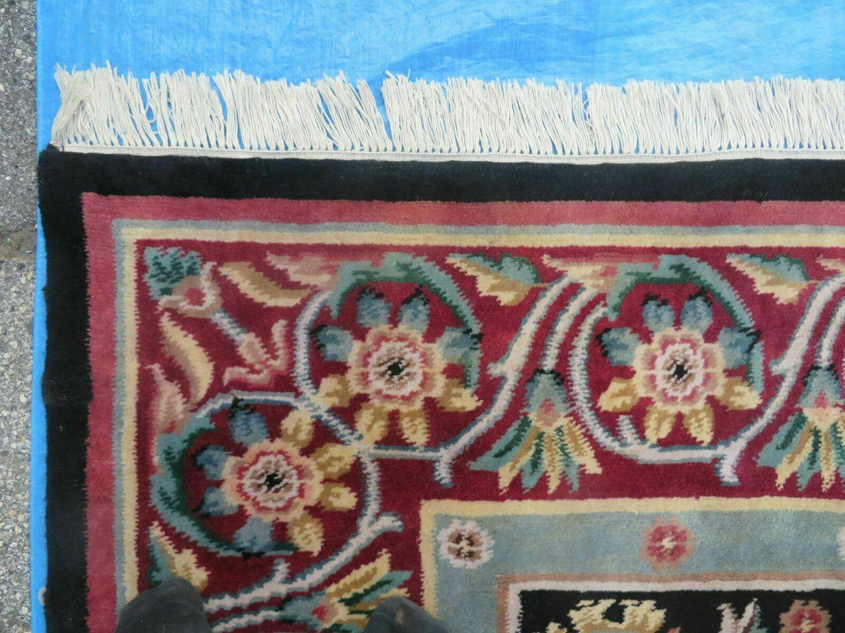 9' X 12' Decorative Chinese Aubusson Hand Knotted Pile Wool Rug Black Nice - Jewel Rugs, view 7