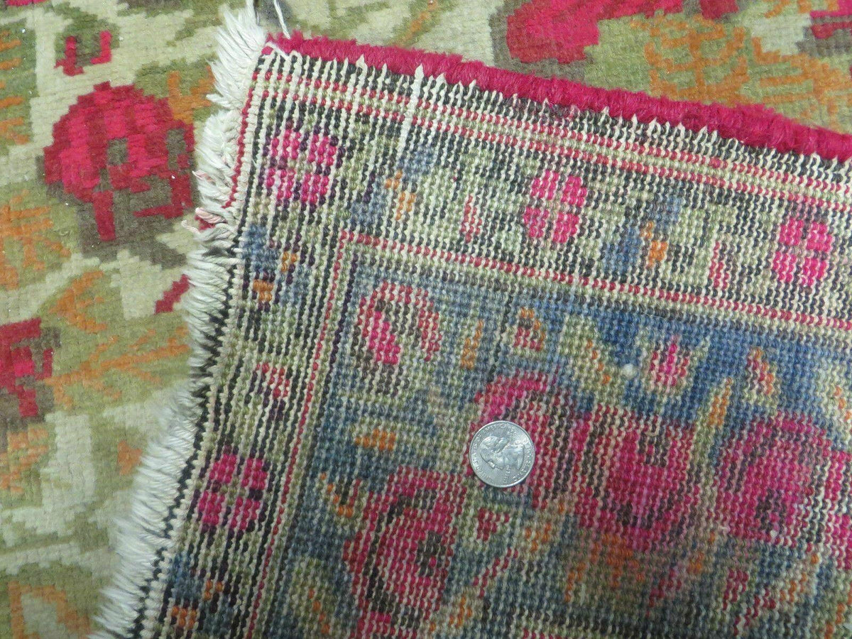 5' X 6' Antique Handmade India Floral Oriental Wool Rug Roses Flowers Traditional Contemporary Design - Jewel Rugs, view 10
