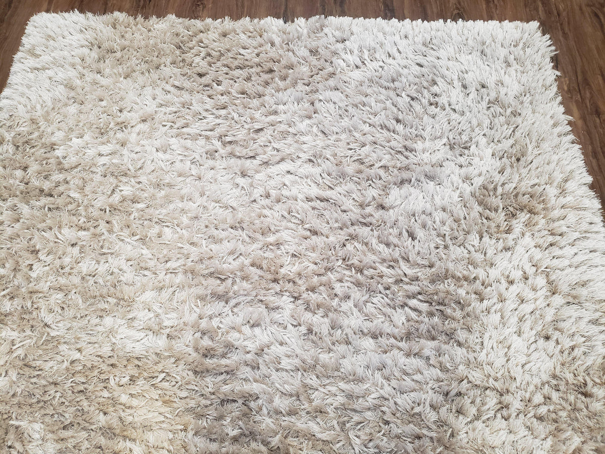 Ivory Shag Rug 6x7, Flokati Carpet, Shaggy Soft Plush Pile Area Rug, Modern Contemporary - Jewel Rugs, view 13