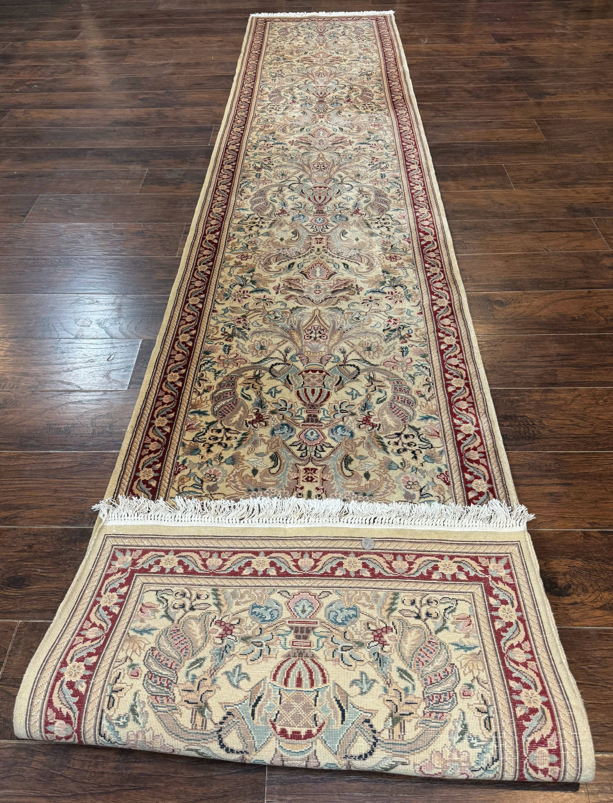 Pakistani Runner Rug 2.8 x 14, Pak Persian Hallway Rug, Cream Color - Jewel Rugs, view 11