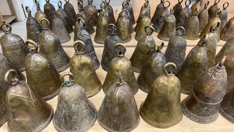 Vintage Bronze Bell Large 8" High 5" Wide image 3