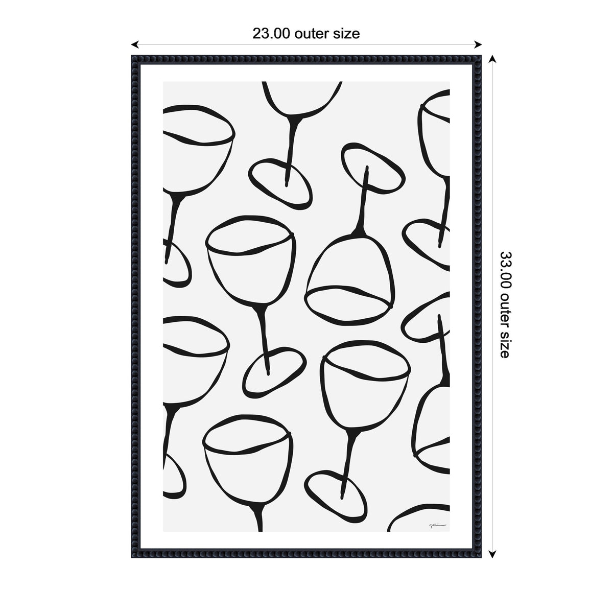 Wine Everywhere by Gabrielly Guedes Framed Canvas Wall Art Print