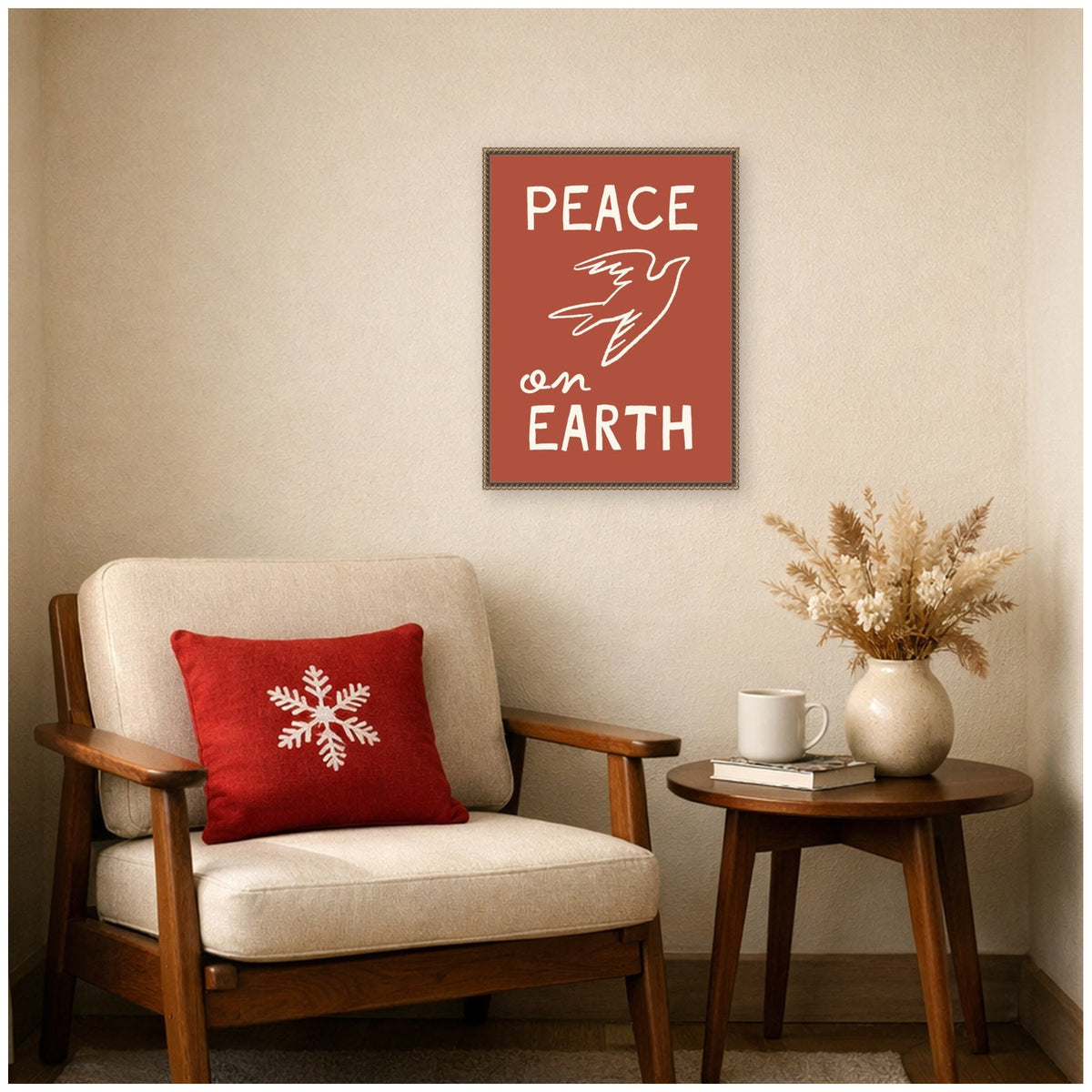 Peace on Earth by Kikiandnim Framed Canvas Wall Art Print
