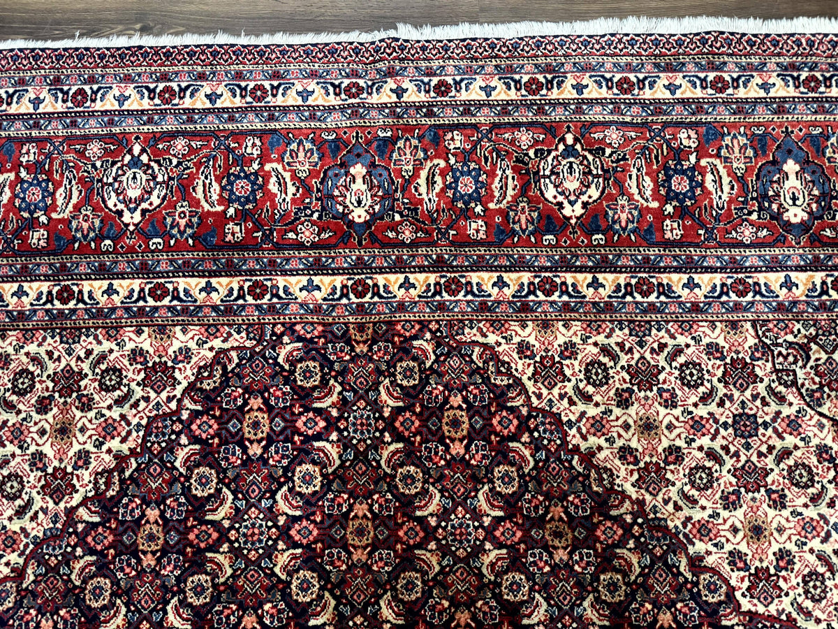 Persian Tabriz Rug 11x14 Navy Blue Herati Wool Carpet - Jewel Rugs, view 4