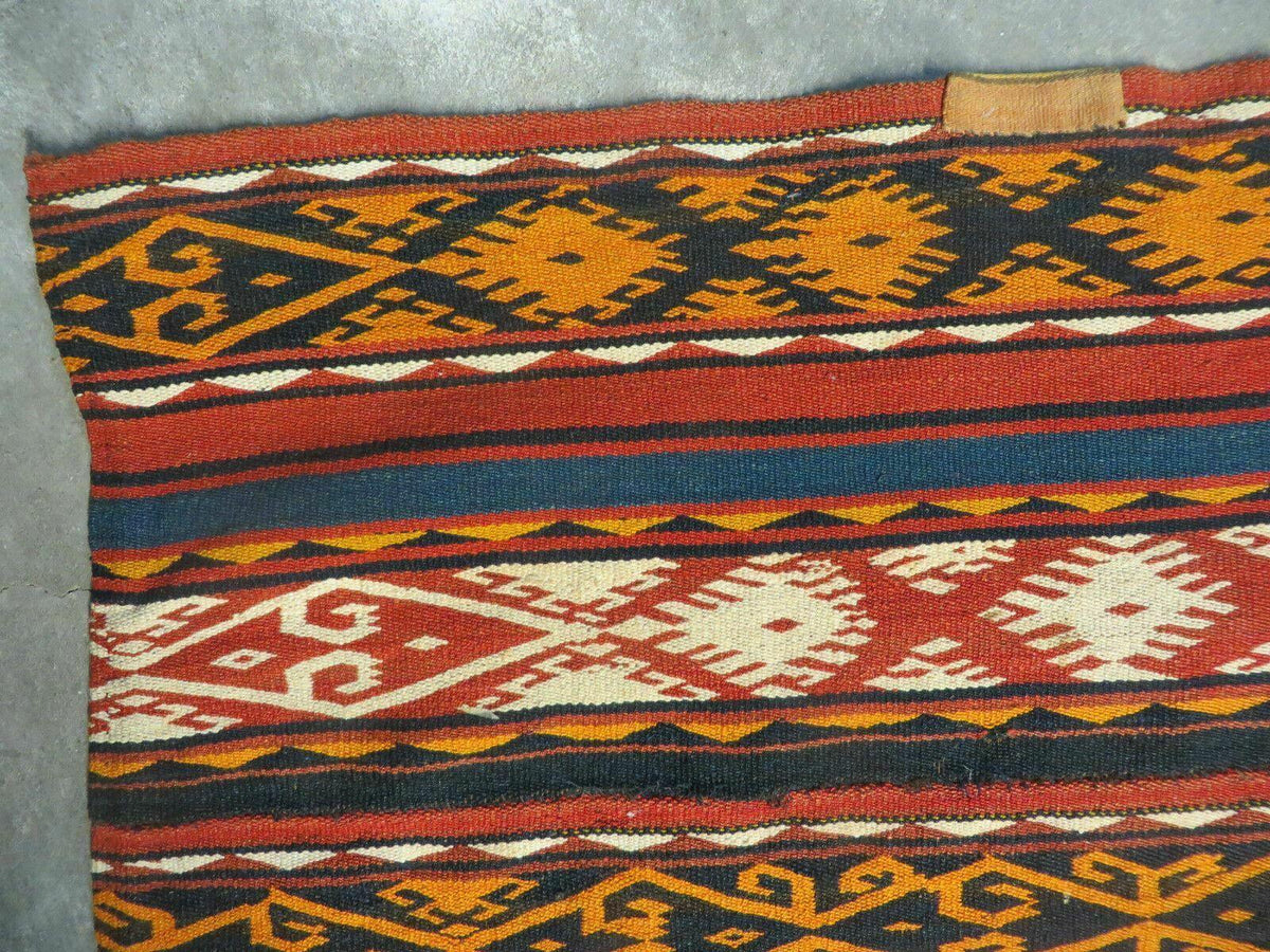 6' X 10' Antique 1930 Turkish Jajim Kilim Handmade Flat Weave Wool Rug Veg Dye - Jewel Rugs, view 7
