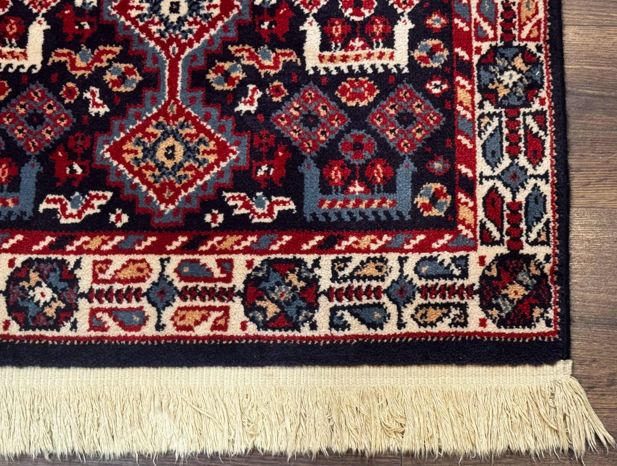 Small Karastan Rug 3x4, Yuruk Collection, Wool, Tribal, Geometric, Navy Blue - Jewel Rugs, view 11
