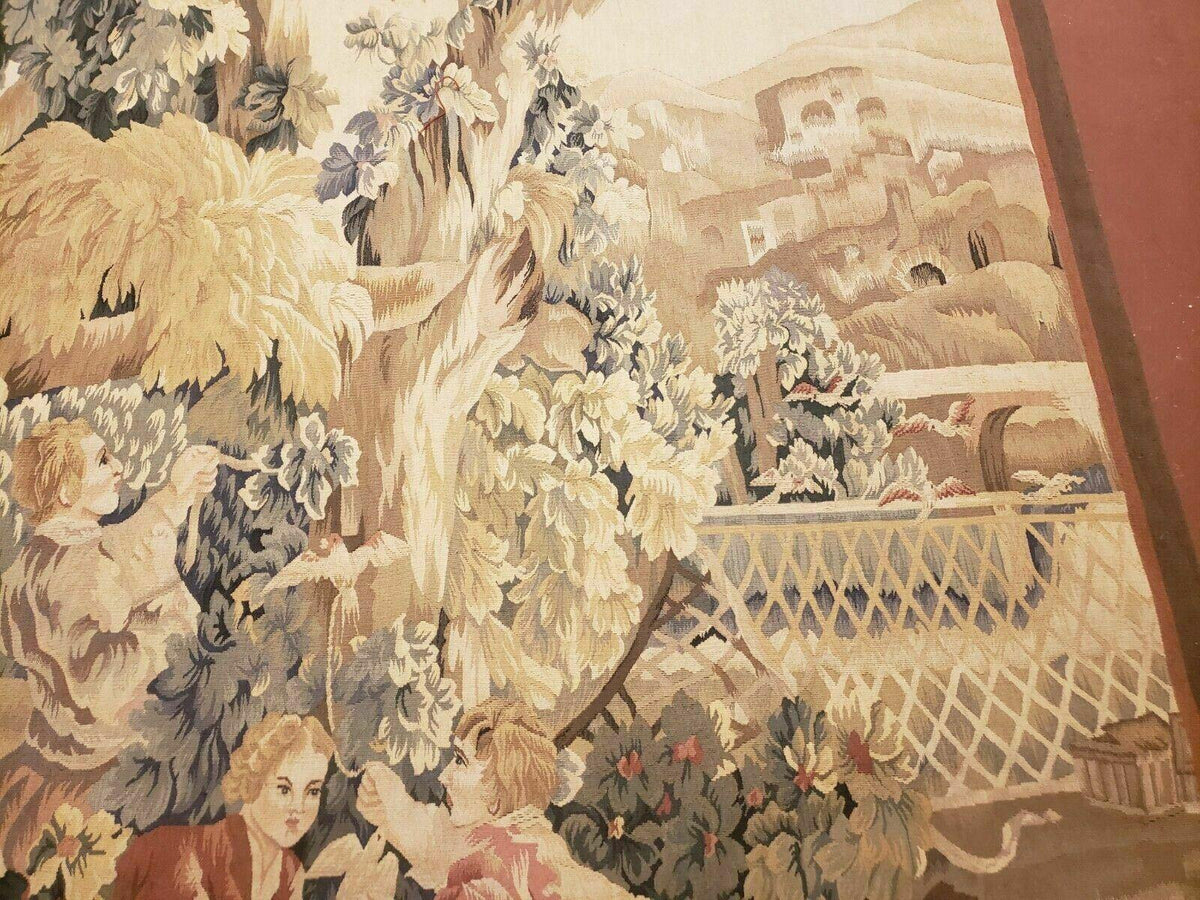 4' X 6' Tapestry French Design Handmade Aubusson Weave Nature One Of A Kind - Jewel Rugs, view 10