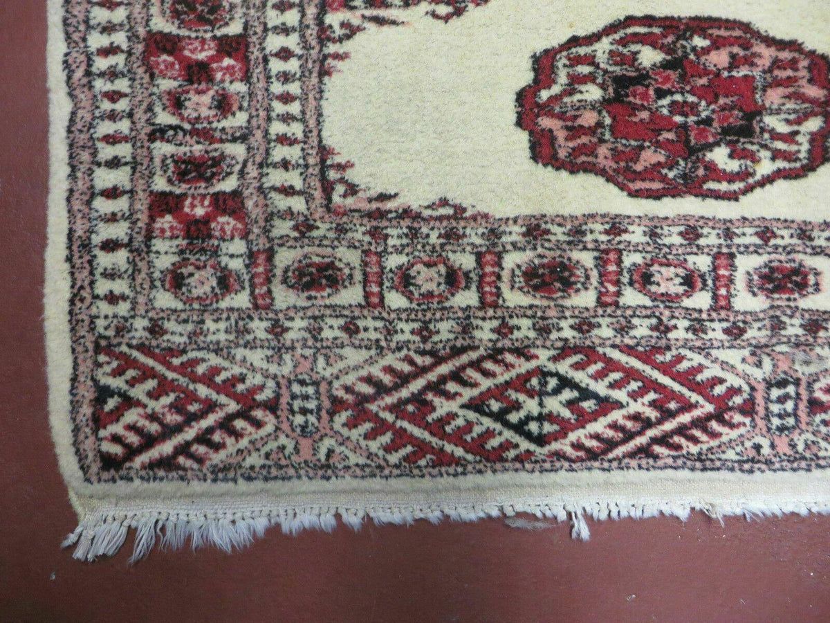 2' 7" x 7' Handmade Finely Knotted Pakistani Turkoman Bokhara Detailed Wool Rug - Jewel Rugs, view 9