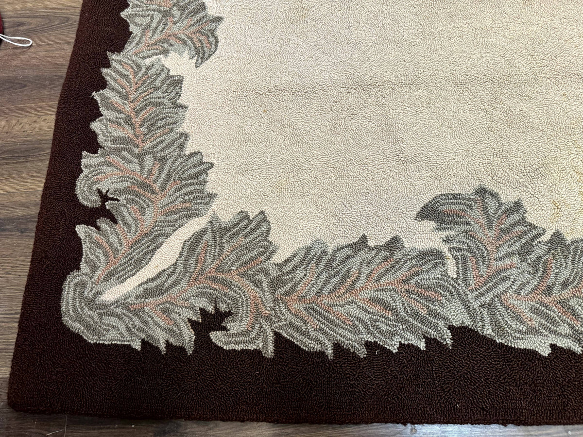 Palace Size American Hooked Rug 11x20 Aubusson Style Ivory - Jewel Rugs, view 9