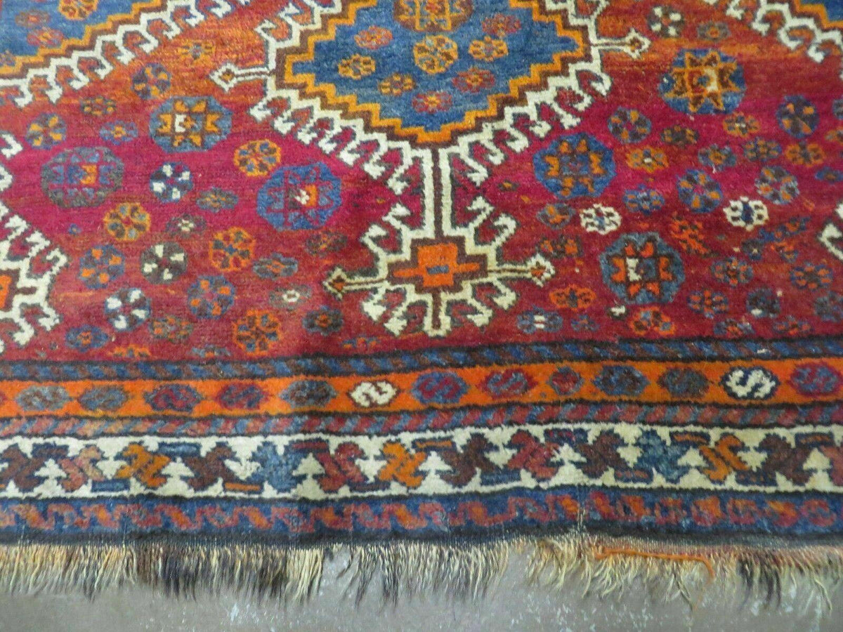 4' X 7' Antique Handmade Tribal Turkish Wool Rug Nice - Jewel Rugs, view 6