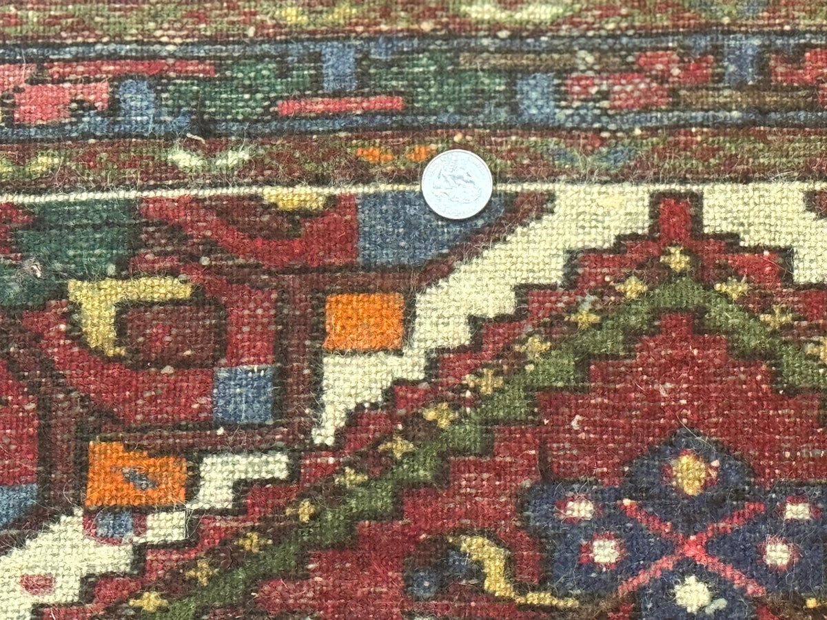 Small Red Persian Tribal Rug 2.6 x 4, Wool Rug, Persian Hamadan Rug - Jewel Rugs, view 11