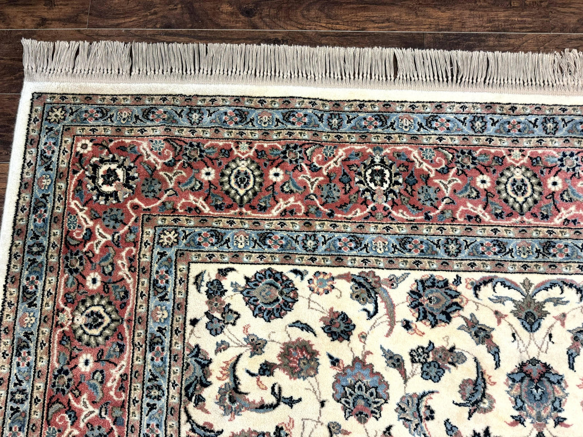 Karastan Rug 8.8 x 12, Ivory Rose Kashan #768, Wool Pile Karastan Carpet, Original 700 Series, Rare, Discontinued, Vintage - Jewel Rugs, view 6