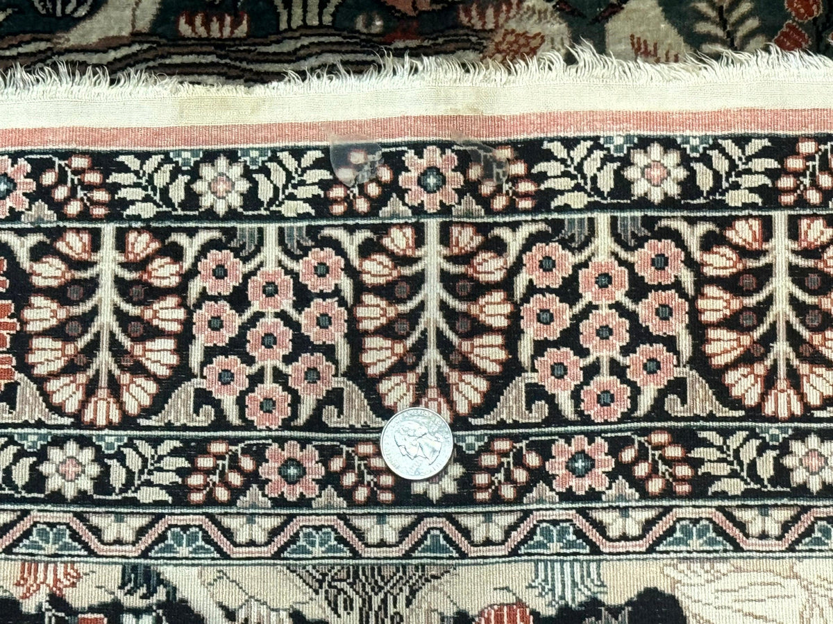 Stunning Sino Persian Pictorial Rug 2.7 x 4, Garden of Eden Adam & Eve Tree of Life Design, Extremely Fine 580 KPSI, Masterpiece - Jewel Rugs, view 11