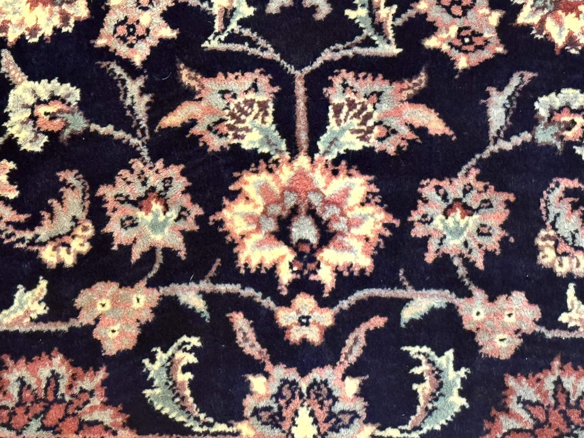 Sino Persian Rug 4x6, Navy Blue and Cream, Floral Allover Oriental Carpet - Jewel Rugs, view 5