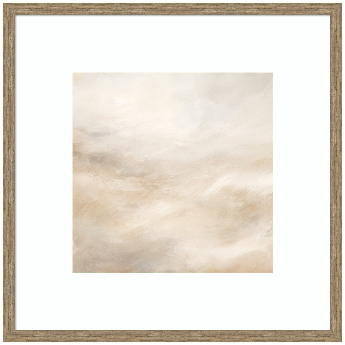 Tonal Abstract Textural White and Beige Light Natural Neutrals by The Creative Bunch Studio Framed Wall Art Print