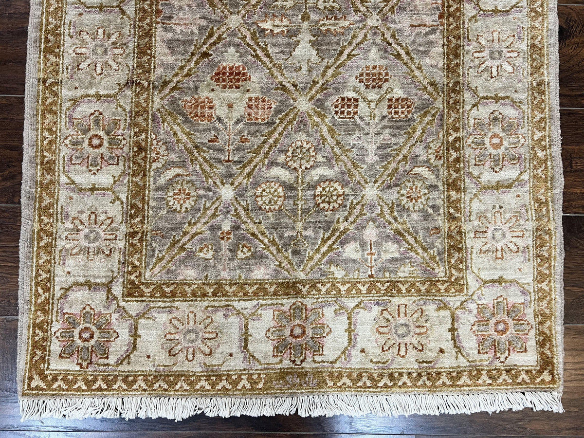 Pakistani Peshawar Rug 3x5, Safavieh Wool Handmade Hand Knotted Vintage Rug, Panel Design 3 x 5 Oriental Carpet - Jewel Rugs, view 6