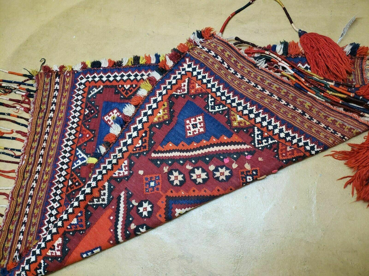 3' X 4' Antique Handmade Turkish Wool Kilim Rug Decorative Seat Cover - Jewel Rugs, view 8