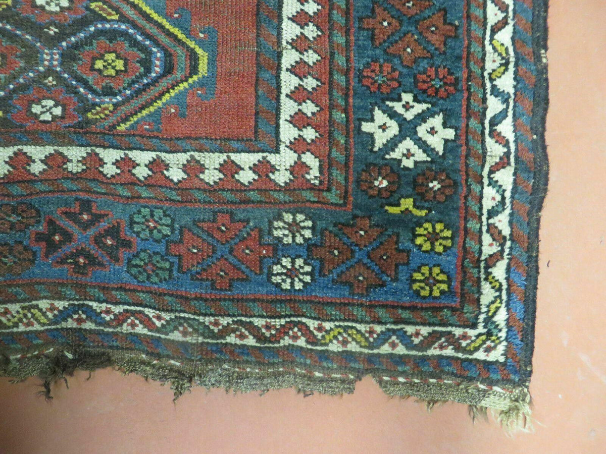 3' X 6' Antique 1920s Handmade Caucasian Karabagh Ganjeh Talesh Wool Rug Nice - Jewel Rugs, view 10