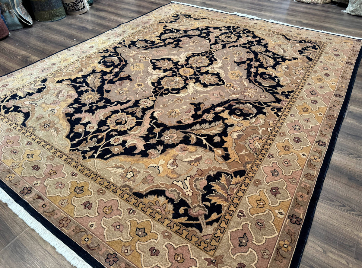 Handmade Wool Rug 8x10, Black & Dark Beige, Nourison, Traditional Rug - Jewel Rugs, view 3