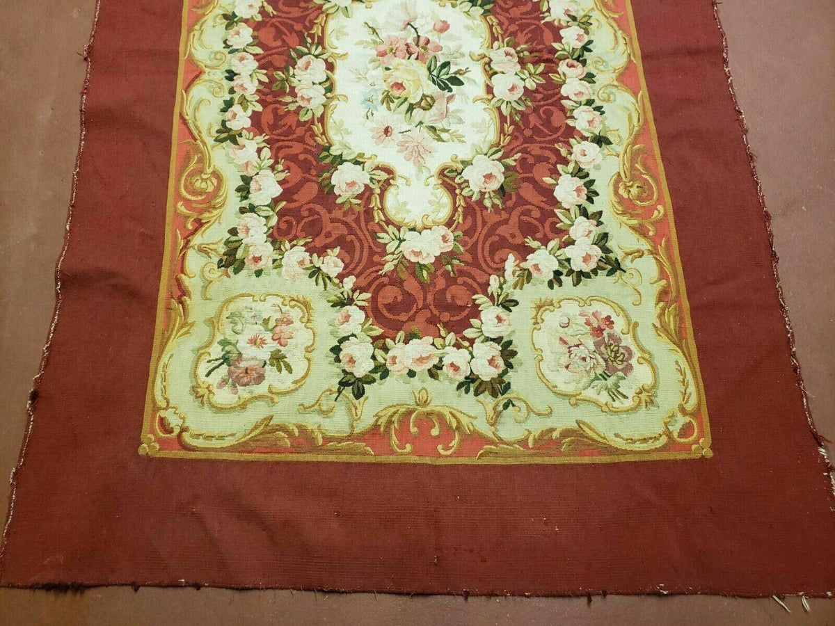 3' X 5' Antique Handmade French Aubusson Weave Savonnerie Needlepoint Rug Nice - Jewel Rugs, view 6