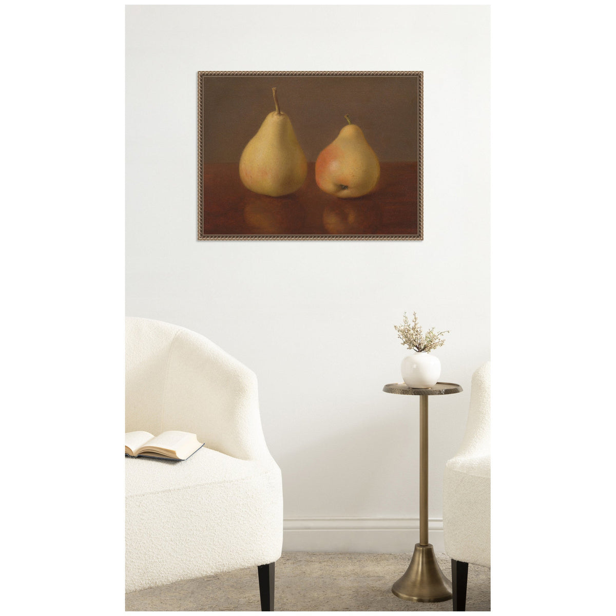 Two McLaughlin Pears no date Jeremiah Pearson Hardy by Nostalgia Prints Framed Canvas Wall Art Print