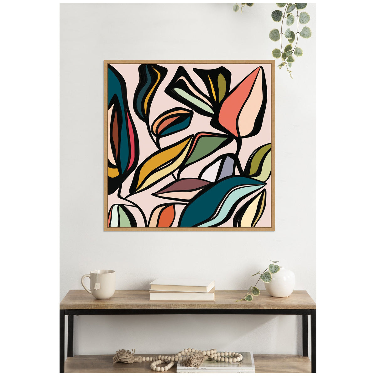 Fanciful Ficus SQ Expansion by Alicia Bock Framed Canvas Wall Art Print