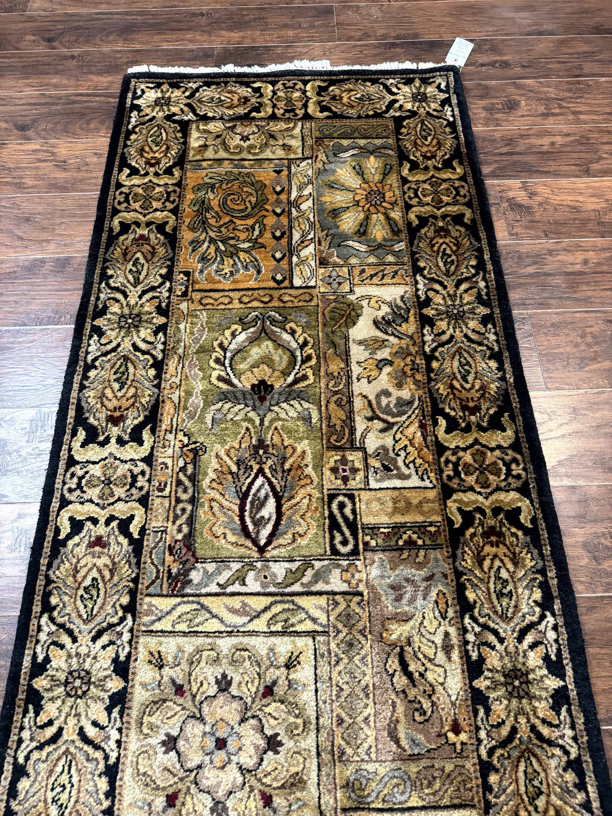 Indian Runner Rug 3x14, Panel Design, Oriental Carpet for Hallway - Jewel Rugs, view 12