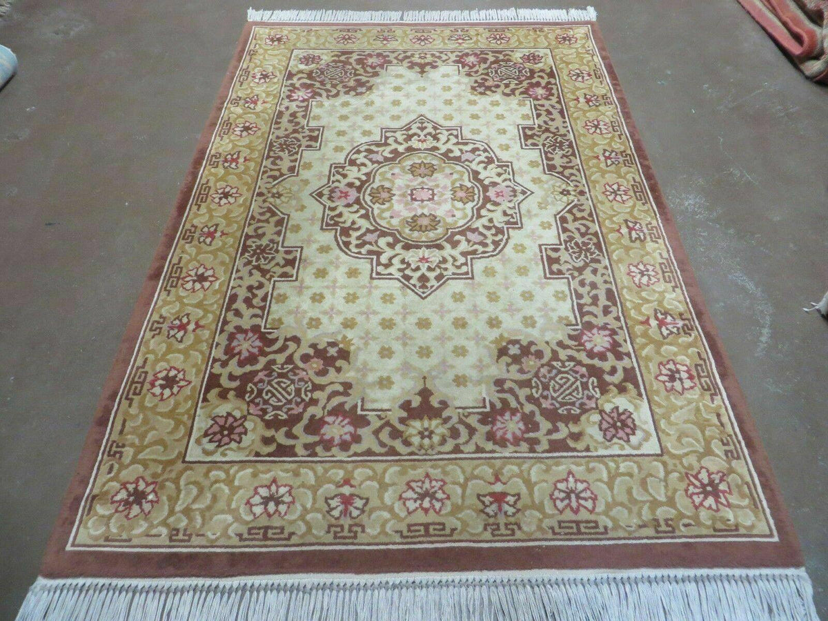 Vintage Chinese Wool Rug 4x6 - Jewel Rugs, view 2