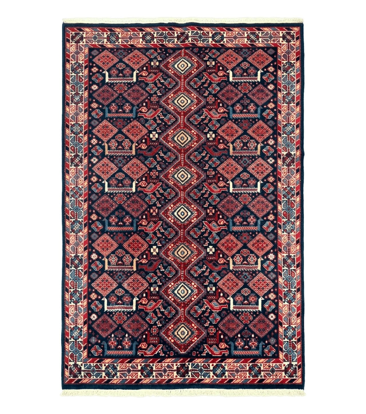 Karastan Rug 5x8, Yuruk Collection #530, Geometric Tribal Wool Pile Vintage Carpet - Jewel Rugs