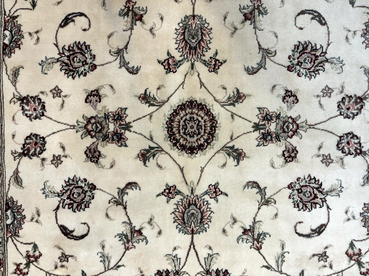 Ivory and Burgundy Pak Persian Rug 6x9 - Jewel Rugs, view 5