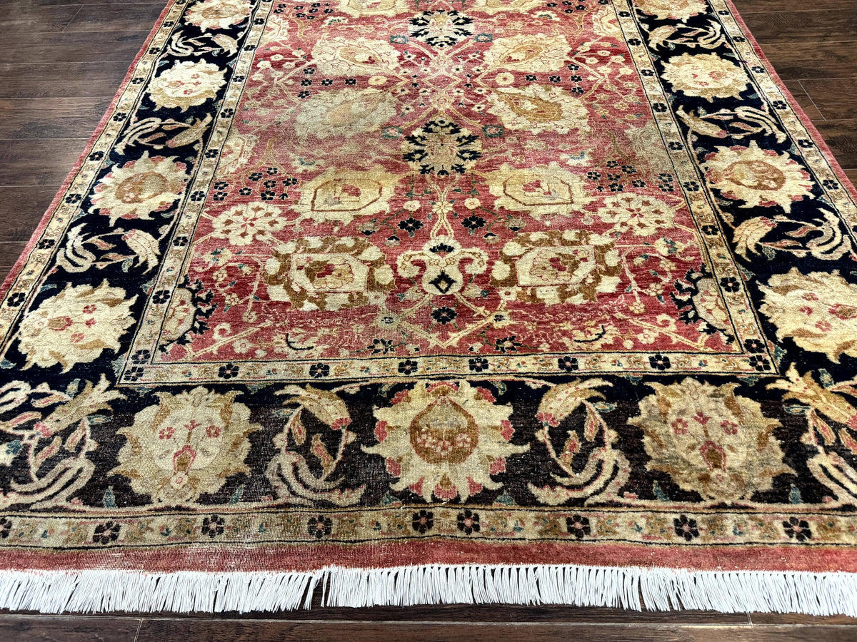 Indian Agra Rug 6x9, Allover Pattern, Traditional Wool Oriental Carpet - Jewel Rugs, view 6