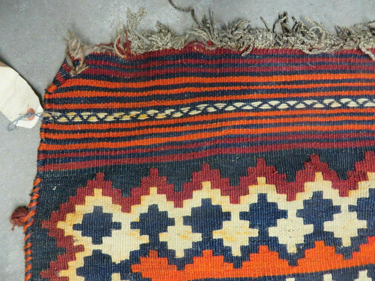 5' X 10' Antique Turkish Kilim Handmade Flat Weave Wool Rug Red Colorful Veg Dye Bohemian Boho Chic Tribal Style And Design - Jewel Rugs, view 12