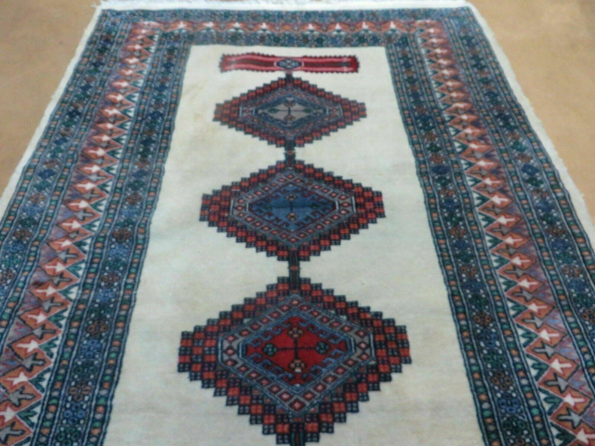 4' X 6' Vintage Handmade Bokhara Turkoman Pakistan Wool Rug Carpet Nice - Jewel Rugs, view 11