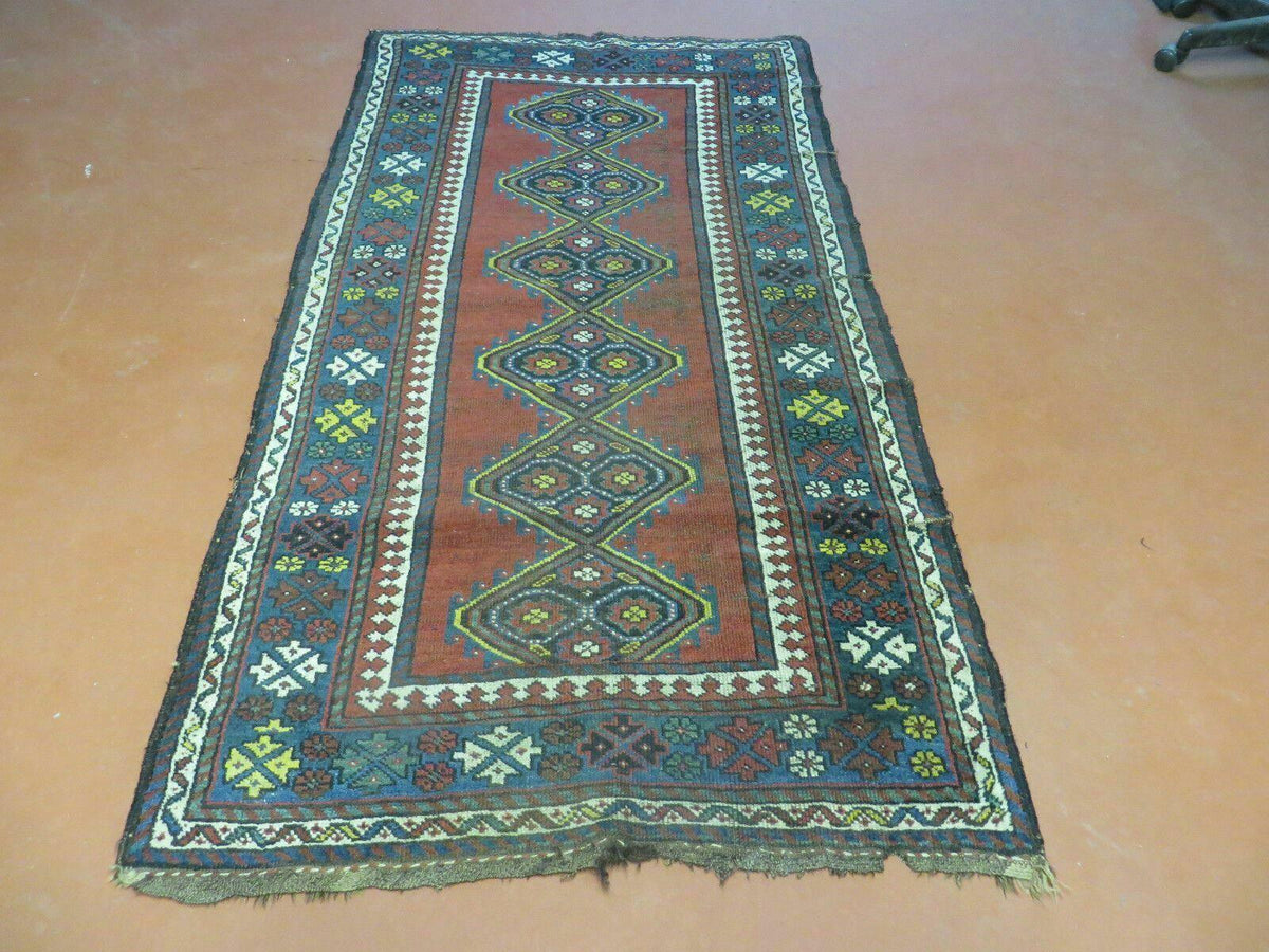 3' X 6' Antique 1920s Handmade Caucasian Karabagh Ganjeh Talesh Wool Rug Nice - Jewel Rugs, view 2