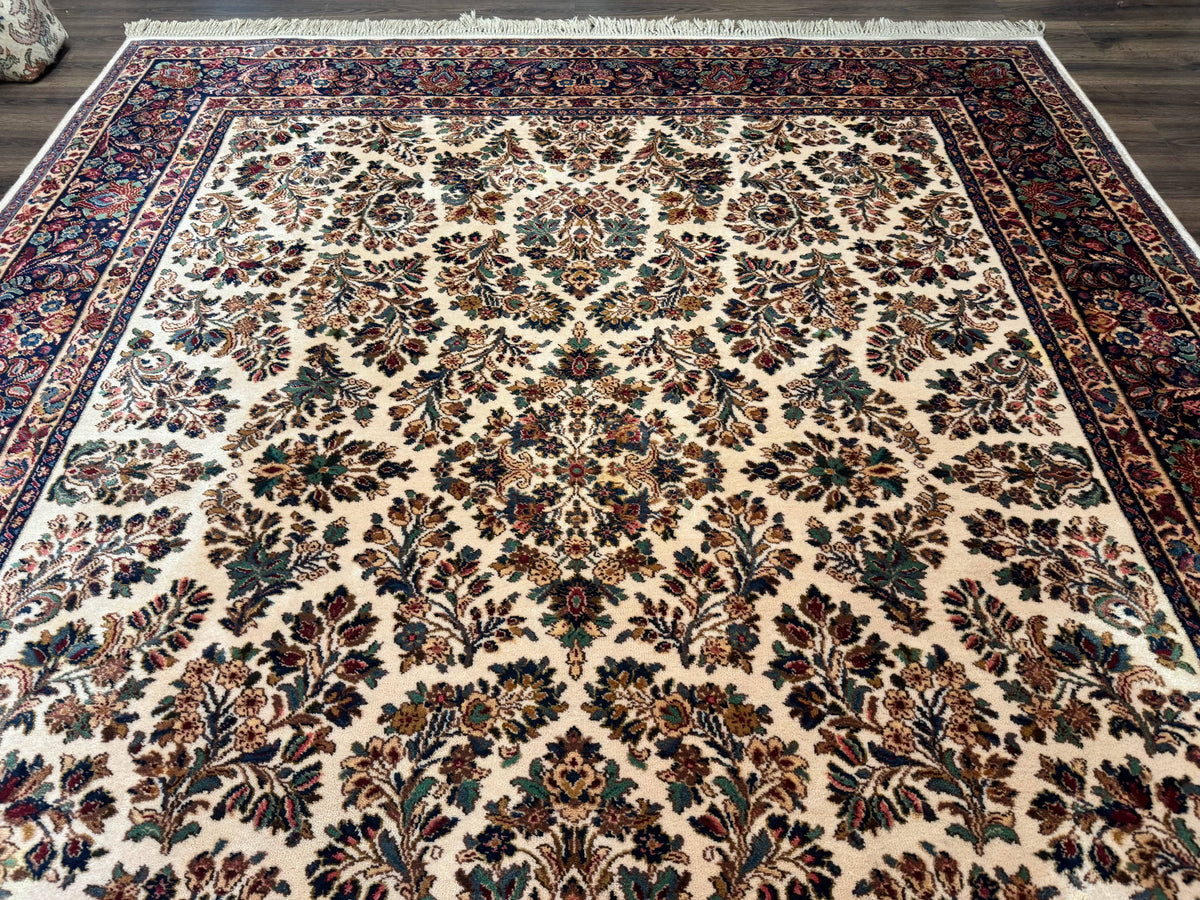 Karastan Rug 8.8 x 10.6 Ivory Sarouk #700/760, Wool Discontinued Original 700 Series - Jewel Rugs, view 3