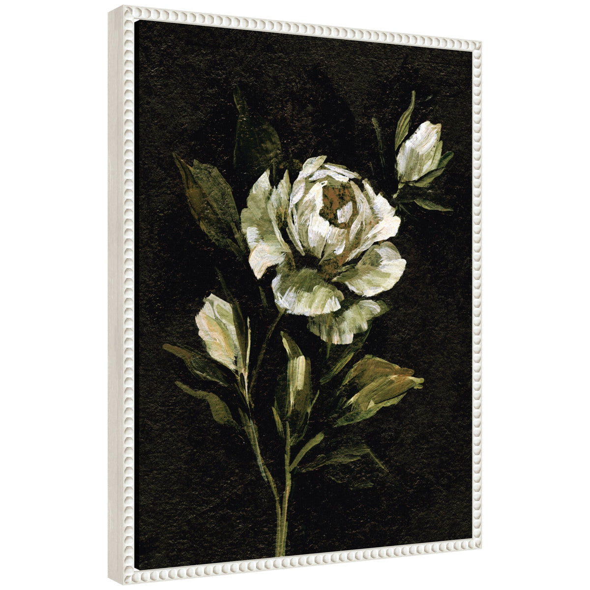 Sylvie Moody Floral 2 Framed Canvas by Annie Quigley