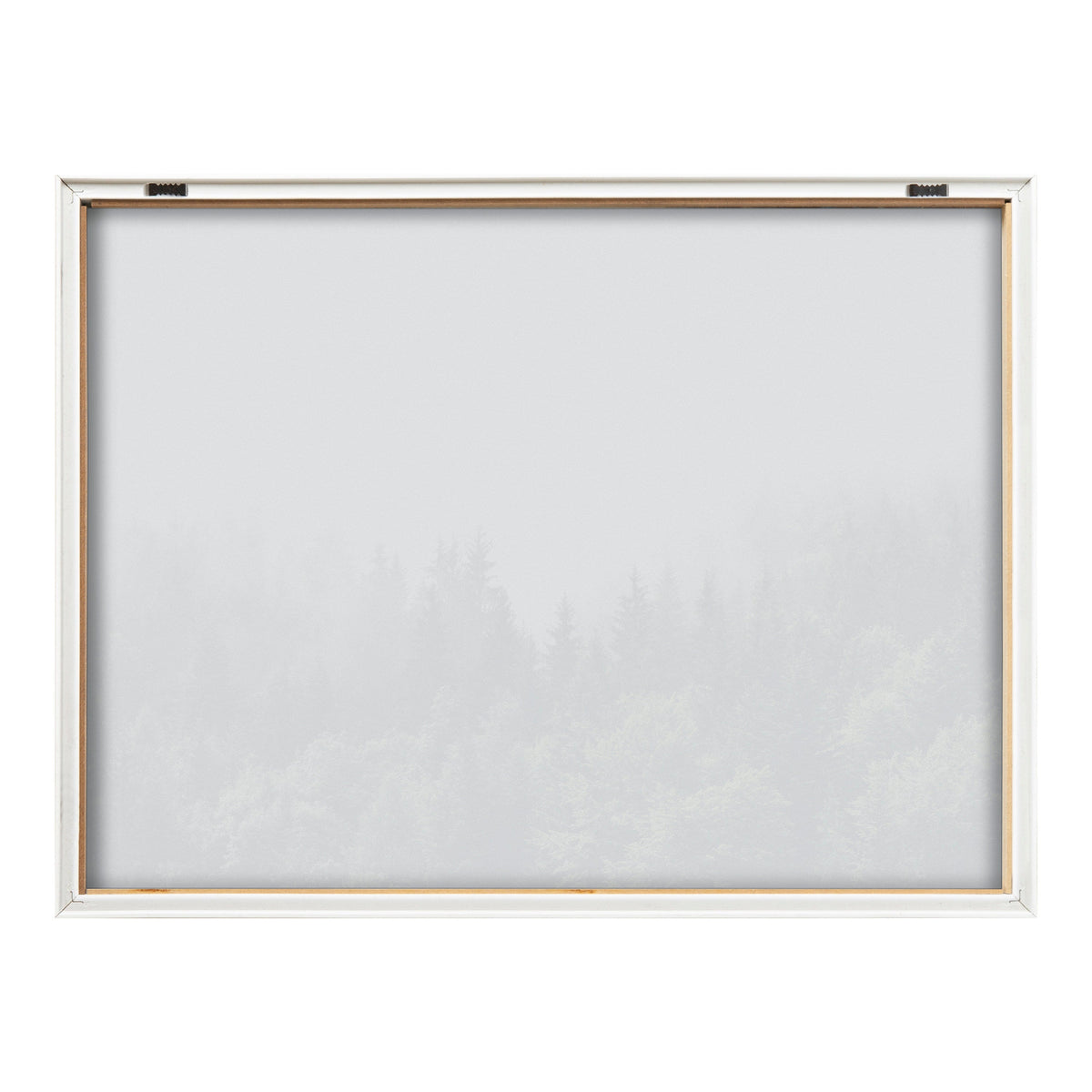 Blake Lush Green Forest on a Foggy Day Framed Printed Glass by The Creative Bunch Studio