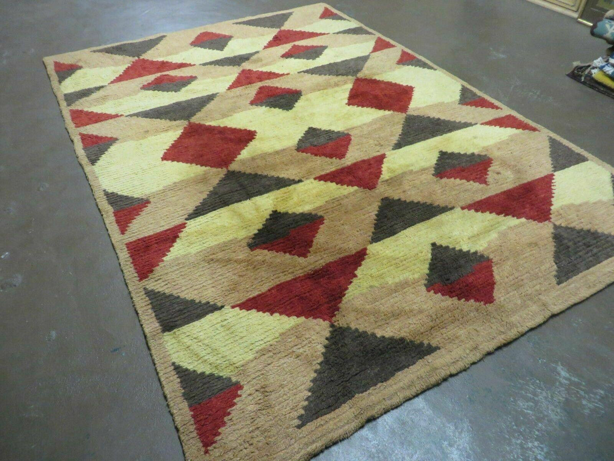 6' X 8' Handmade Tibetan Nepal Chinese Wool Rug Art Deco Contemporary Modern - Jewel Rugs, view 3