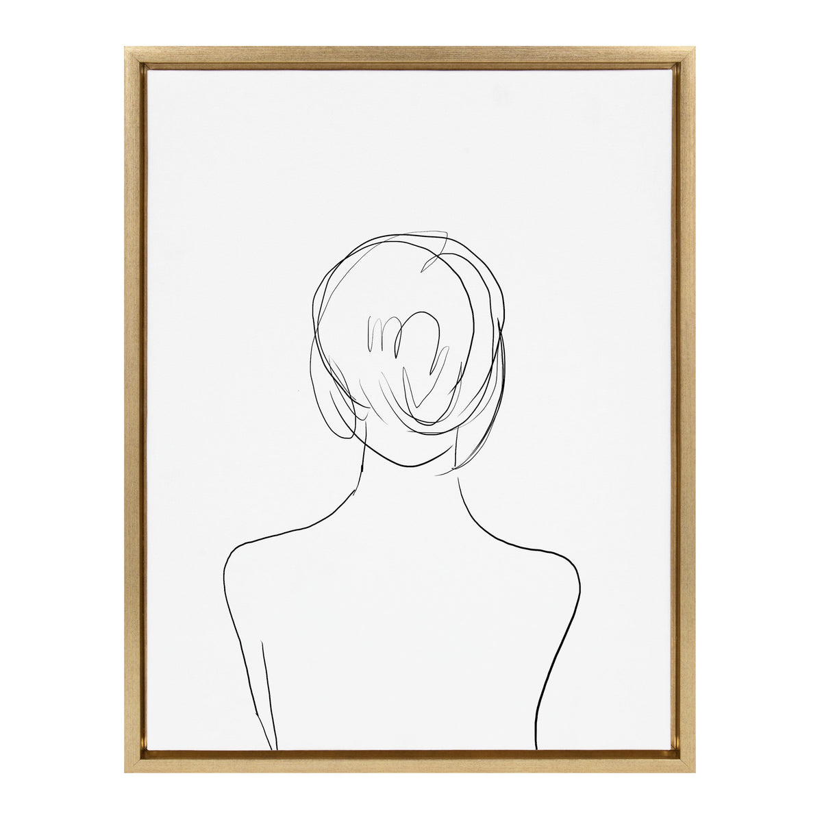 Sylvie Minimalist Woman Framed Canvas by Teju Reval